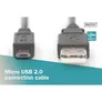 DIGITUS USB 2.0 Anschlusskabel, Typ A - micro B St/St, 1.8m schwarz