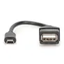 DIGITUS USB 2.0 Adapterkabel, OTG, Typ mini B - A St/Bu, 0,2m schwarz