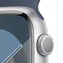 Apple Watch Series 9 GPS 45mm Aluminium Silber Sportarmband Sturmblau - M/L