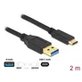 Delock SuperSpeed USB (USB 3.2 Gen 2) Kabel Typ-A zu USB Type-C™ 2 m