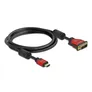 Delock HDMI zu DVI 24+1 Kabel bidirektional 2 m