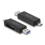 Delock Card Reader SuperSpeed USB 5 Gbps USB Type-C™ / Typ-A für SD und Micro SD