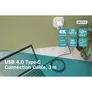 DIGITUS USB 4 Verbindungskabel, TypC auf TypC, 3m