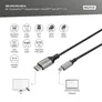DIGITUS 8K Adapterkabel mini DP zu DP Alugehäuse, schwarz, 2m
