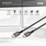 DIGITUS 8K DisplayPort Anschlusskabel DP zu DP, 2m