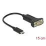 Delock Adapter USB Type-C™  1 x Seriell DB9 RS-232 15cm schwarz