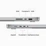 Apple MacBook Pro 16" 2023 M3 Max/48/1 TB 16C CPU 40C GPU Silber MUW73D/A