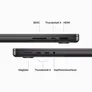 Apple MacBook Pro 14" 2023 M3 Max/36/2 TB 14C CPU 30C GPU Space Schwarz BTO