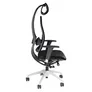 Topstar Design-Bürodrehstuhl mit Kopfstütze und Netzrücken, Höhe 830mm, schwarz