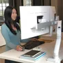 Ergotron HX Dual Monitor Arm für 2 Monitore, Tischhalterung (weiß)