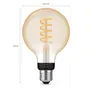 Philips Hue White Ambiance E27 Einzelpack Globe G93 Filament 550lm