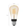 Philips Hue White Ambiance E27 Einzelpack Edison ST64 Filament 550lm
