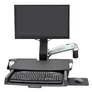 Ergotron StyleView® Steh-Sitz Combo Schwenkarm mit Ablagefläche (Aluminum)
