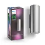 Philips Hue White & Col. Amb. Appear Wandleuchte rund Edelstahl 1200lm
