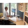 Ergotron WorkFit-A Single Steh-Sitz-Arbeitsplatz mit abgesenkter Tastaturablage