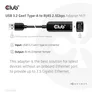 Club 3D USB 3.2 Gen1 Adapter Typ-A zu 2,5 Gigabit Ethernet St./Bu. schwarz