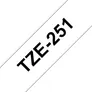 Brother TZe-251 Schriftband 24mm x 8m schwarz auf weiß selbstklebend
