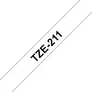 Brother TZe-211 laminiertes Band 6 mm x 8m schwarz/weiß