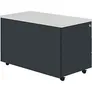 Schüberollcontainer, 529x800mm, Kunststoffpl., 3 Schübe, anthrazit/lichtgrau