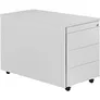 Schüberollcontainer, 579x800mm, Kunststoffpl., 3 Schübe, lichtgrau