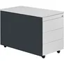 Schüberollcontainer, 579x800mm, Kunststoffpl., 3 Schübe, anthrazit /lichtgrau