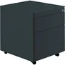 Schubladencontainer mit Rollen, 570x600, 1 Schub, 1 Hängereg., anthrazit