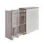 Hochauszugschrank, Thekenelement links stehend, Höhe 1025 mm, lichtgrau