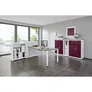 Hochauszugschrank, Thekenelement links stehend, Höhe 1250 mm, lichtgrau