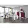 Hochauszugschrank, Thekenelement links stehend, H 1250mm, reinweiß/anthrazitgrau
