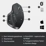 Logitech MX Master 2S Graphite - Kabellose Bluetooth Maus