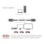Club 3D DisplayPort 2.1 Kabel 1,2m DP zu DP Bi-Direktionales VESA DP80 schwarz