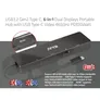 Club 3D USB Gen2 Typ-C Dual Displays Portable Dock mit USB Typ-C Video 4K60Hz