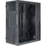 Inter-Tech A-303 Slant ATX RGB Gaming Gehäuse, Acrylglas-Seitenteil, Schwarz