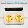 Medion MD 11760 Life P20 XXL Twin Doppelzonen-Heißluftfritteuse 8,7 l, weiß