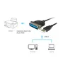 EQUIP 133383 USB-A auf Parallel Adapterkabel, schwarz