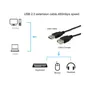 EQUIP 128850 USB 2.0 A to A Verlängerungskabel 1,8m Schwarz