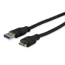 EQUIP 128397 USB 3.0 A auf Micro-B Kabel, M/M,  1.8m, 5Gbps, Schwarz