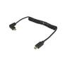 EQUIP 128889 USB 2.0 C auf C 90° abgewinkeltes Spiralkabel, St./St., 1,0 m