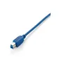 EQUIP 128291 USB 3.0 A auf B Kabel, M/M, 1.0m , Blue