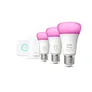 EDU: Philips Hue Starter Set White & Col. Amb. E27 3er Pack + Dimmschalter