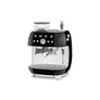 SMEG EGF03BLEU 50s Style Siebträgermaschine mit Kaffeemühle Schwarz