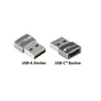 Good Connections Adapter USB 2.0 Stecker A an USB-C Buchse 10 Stk. Alu grau