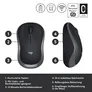 Logitech M185 Kabellose Maus Grau