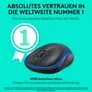 Logitech M185 Kabellose Maus Blau