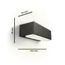 Philips Outdoor Ultra-Efficient Stratosphere Wandleuchte up/down 3.8W, anthrazit