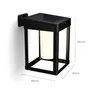 Philips Outdoor Ultra-Efficient Solar Camill Wandleuchte 1.4W eckig matt schwarz
