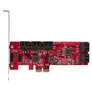 StarTech.com PCIe SATA Controller Karte 10 Port SATA 3, ASM1062 Non-RAID Chipsatz, PCI Express