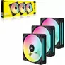 Corsair iCUE LINK QX120 RGB Starter Kit, schwarz, LED-Steuerung, 120mm, 3er-Pack