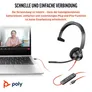 Poly Blackwire 3310 Headset for Business - USB-C - UC-zertifiziert