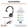 Poly Blackwire 3310 Headset for Business - USB-C - UC-zertifiziert